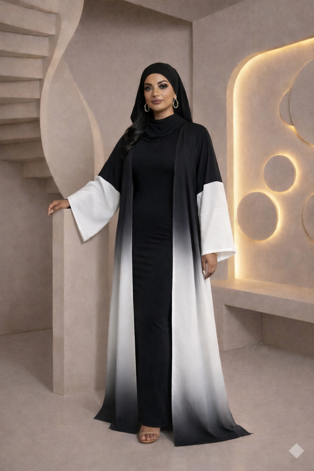 Kimono dégradé noir