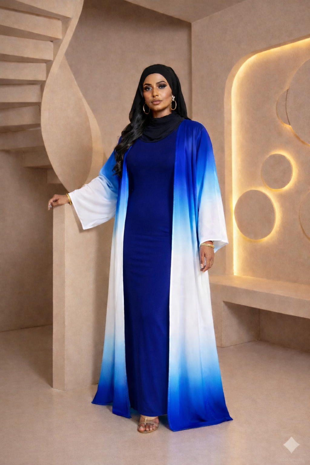 Kimono dégradé bleu